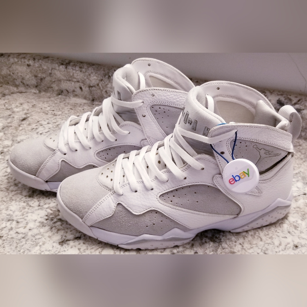 AIR JORDAN 7 VII PURE MONEY *CLEAN* AUTHENTICATED NIKE RETRO GREY WHITE GENUINE